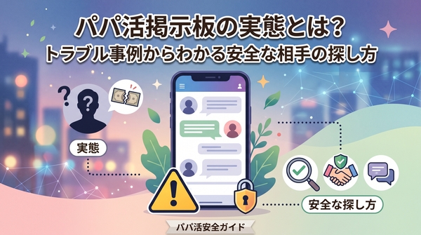 パパ活掲示板の実態とは？トラブル事例からわかる安全な相手の探し方